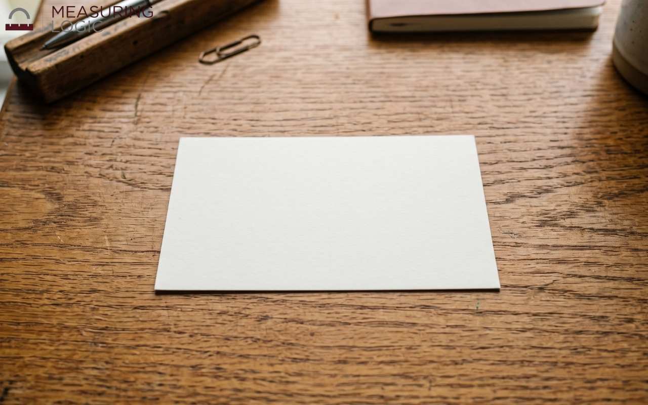A standard index card's long side is exactly 5 inches