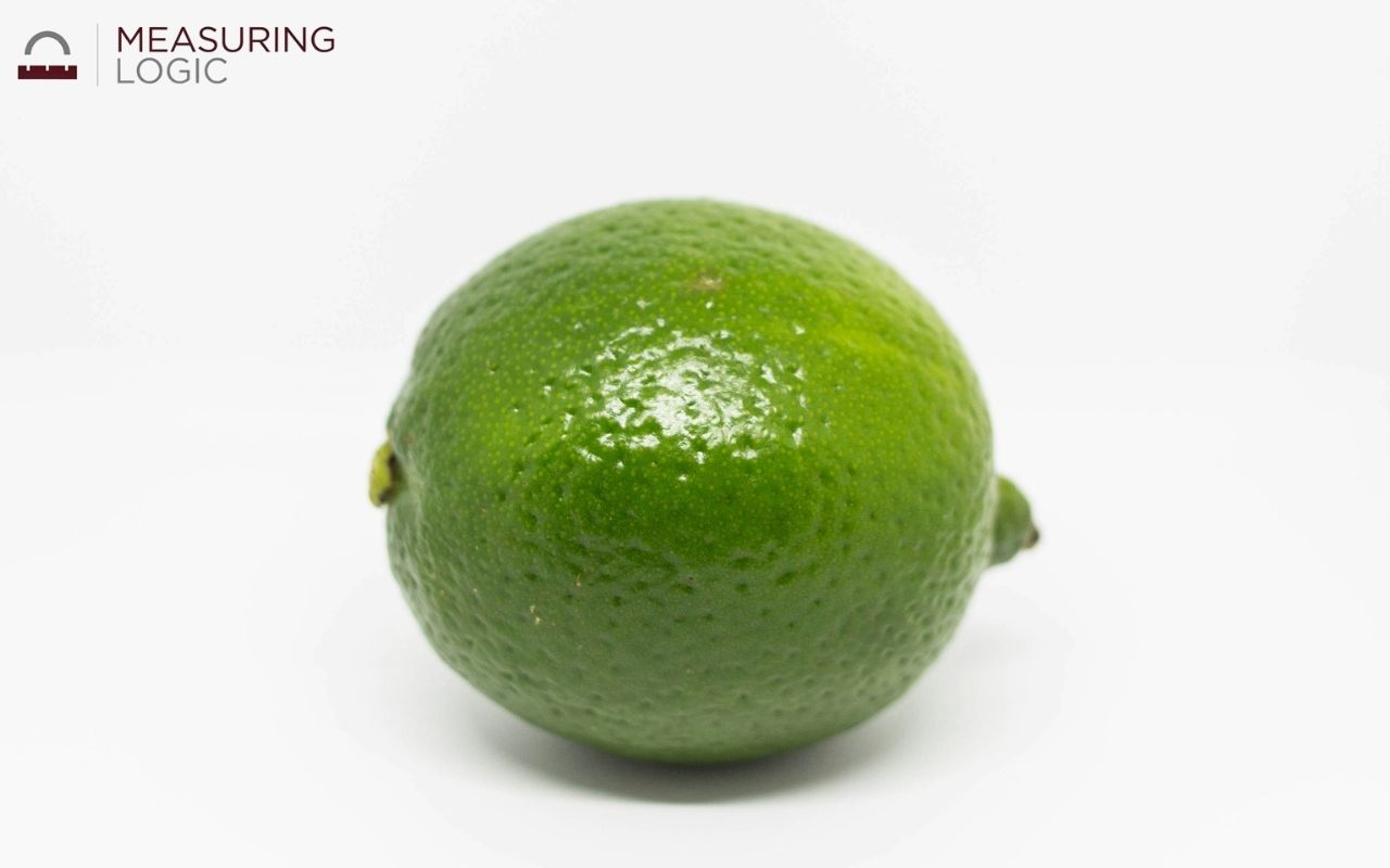 a standard lime with its diameter being 2 inches