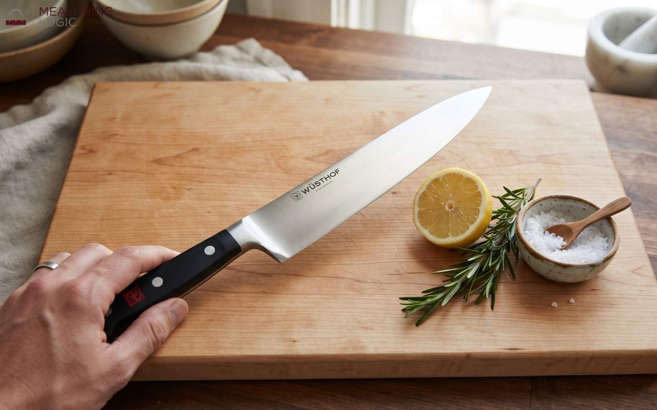 Chef’s knife in a hand