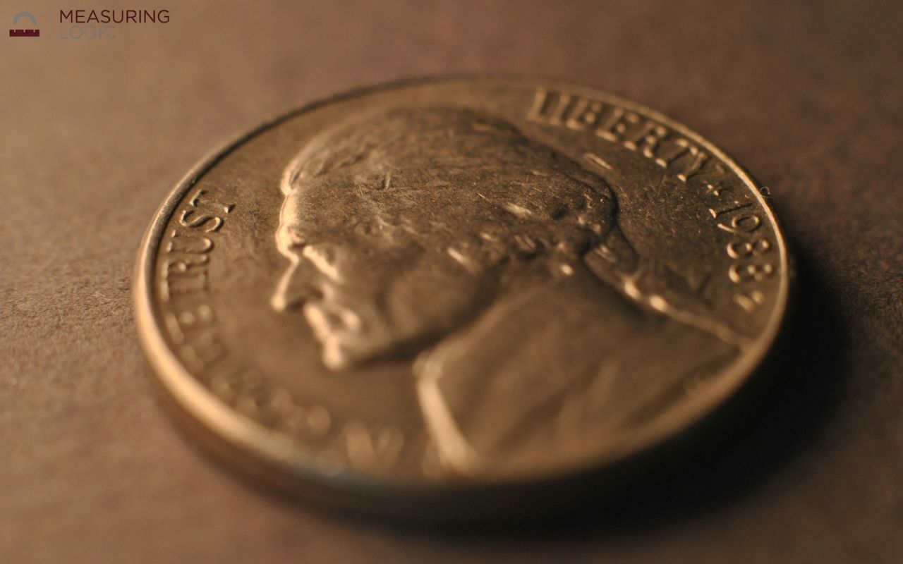 A U.S. Nickel Coin with 1.95mm thickness